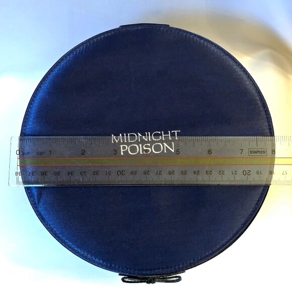 Dior Midnight Poison Coffret Round Box Makeup Storage Case LARGE, RARE & NEW - Picture 1 of 11